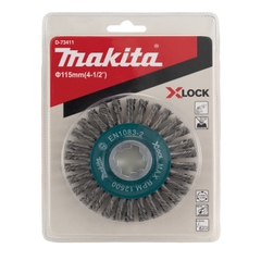 Chổi xoắn tròn sợi nhỏ 115mm (thép) Xlock Makita D-73411