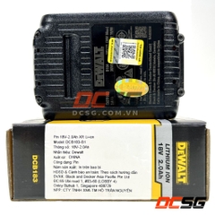 Pin LITHIUM ION XR 18V 2.0 Ah (20Vmax) DEWALT DCB183-B1