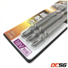 Bộ 03 đầu vít bake 120mm PH2 xoắn kép Makita A-59617