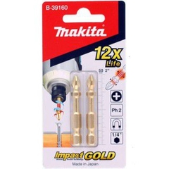 Bộ mũi bắt vít PH2x50mm Impact Gold Makita B-39160 (2 mũi/bộ)