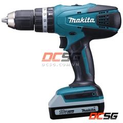 Máy khoan búa, vặn vít dùng pin (18v)(74cái phụ kiện) Makita HP457DWE10