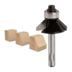 Mũi phay vát cạnh xiên ổ bi 1/4