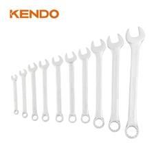 Bộ 10 cái cờ lê kết hợp vòng miệng bằng thép CrV (6-8-10-11-12-13-14-17-19-22mm) Kendo - 15415