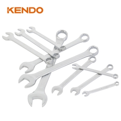 Bộ 10 cái cờ lê kết hợp vòng miệng bằng thép CrV (6-8-10-11-12-13-14-17-19-22mm) Kendo - 15415