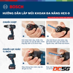 Bộ mũi khoan đa năng chuôi lục giác Hex-9 Bosch 2608589530