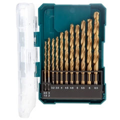 Bộ mũi khoan kim loại HSS-Tin loại kinh tế (13 Cái/bộ) Makita D-72855