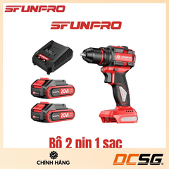 Máy Khoan Dùng Pin 20V/2.0Ah 13mm 3 Chức Năng SFUNPRO DCR13A