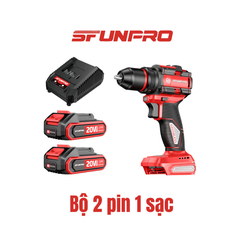 Máy Khoan Dùng Pin 20V/4.0Ah 13mm 3 Chức Năng  SFUNPRO DCR13A