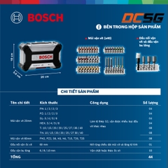 Bộ mũi vít Pick & Click 44 chi tiết Bosch 2608522421