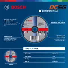 Đá cắt sắt 100x1.2x16mm A60TBF BOSCH 2608600266