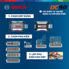 Hộp đựng mũi vặn vít và mũi khoan Pick & Click 1 mặt Bosch 2608522362