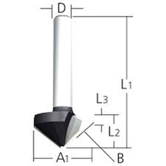 Mũi vát góc 60º 20x49mm chuôi 6.0mm Makita D-09391