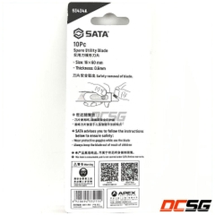 Lưỡi dao rọc cáp thẳng 0.6x19x60mm SK2 Sata 93434A