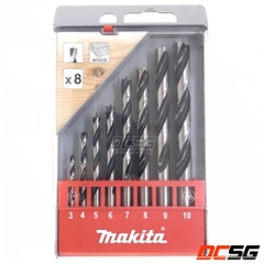 Bộ mũi khoan gỗ 3.0-10mm chuôi tròn Makita D-57227 (8 chi tiết/bộ)