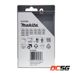 Bộ mũi khoan kim loại 1.0-10mm Hss-G Makita D-57205 (10 chi tiết/bộ)
