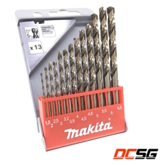 Bộ mũi khoan kim loại và Inox 1.5-6.5mm Hss-Co 5% Makita D-57180 (13 chi tiết/bộ)