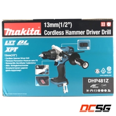 Máy khoan búa, vặn vít 13/76/16mm dùng pin 18V Makita DHP481Z (không pin sạc)