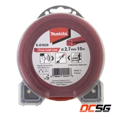 Dây cước cắt cỏ, đỏ 15Mx2.7mm Makita E-01828