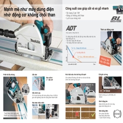 Máy cưa đĩa cắt sâu 165mm dùng pin 18V Makita DSP600Z (không pin sạc)