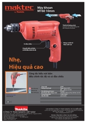 Máy khoan 10/20mm dùng điện 350W Maktec MT60