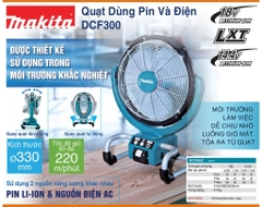 Máy quạt dùng pin và điện 14.4/18V Makita DCF300Z (không pin sạc)