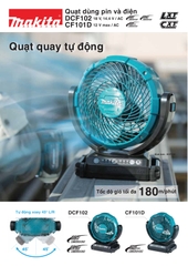 Máy quạt dùng pin và điện 14.4/18V Makita DCF102Z (không pin sạc)