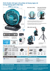 Máy quạt dùng pin và điện 14.4/18V Makita DCF102Z (không pin sạc)