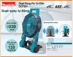 Máy quạt dùng pin và điện 14.4/18V Makita DCF201Z (không pin sạc)