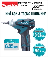 Máy vặn vít 90N.m dùng pin 10.8V Makita TD090DZ (không pin sạc)