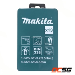 Bộ mũi khoan kim loại 1.0-6.5mm Hss-G Makita D-54019 (13 chi tiết/bộ)