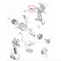 Nút chuyễn chế độ DDF484/ DHP484 Makita 123738-1