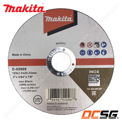 Đá cắt mỏng cho Inox 125x1.2x22.23mm Makita D-65969