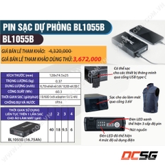 Pin sạc dự phòng cho áo làm mát 16.75Ah Makita BL1055B