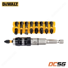 Bộ mũi vặn vít kèm đầu nối nghiêng 20 độ impact Flextorq DEWALT Extreme DT70518T