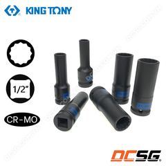 Đầu tuýp đen 12 cạnh loại sâu Kingtony 4930M