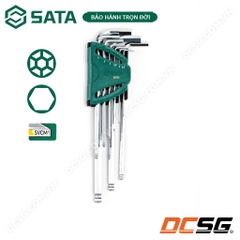 Bộ lục giác đầu bi 1.5-10mm loại dài thép SVCM+ SATA 09101