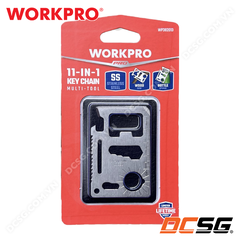 Móc khóa đa năng bằng thép không rỉ 11 trong 1 WORKPRO WP382013