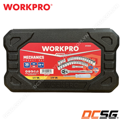 Bộ đầu tuýp và cần siết 1/4 inch và 3/8 inch (1 SET = 39 cái) Workpro WP202536