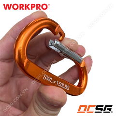 Bộ 2 cái móc khóa hình chữ D thân nhôm, có lò xo WORKPRO