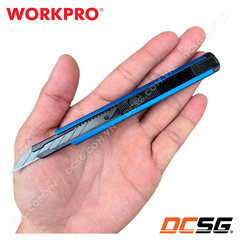 Dao rọc giấy bằng nhôm, chiều rộng lưỡi dao 9mm Workpro