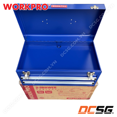 Hộp công cụ 2 ngăn, bằng sắt, kích thước 46x24x22cm Workpro WP282005