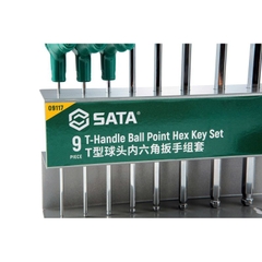Bộ lục giác bi chữ T 9 chi tiết Sata 09117