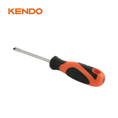 Tua vít dẹp bằng thép Cr-V tay cầm bọc cao su 6 x 38mm Kendo - 20143