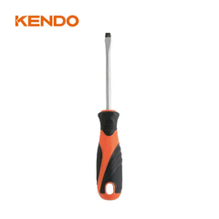 Tua vít dẹp bằng thép Cr-V tay cầm bọc cao su 6 x 38mm Kendo - 20143