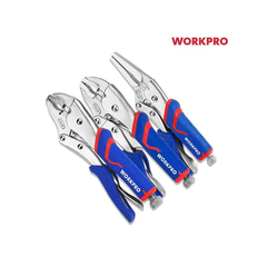 Bộ kìm có răng khóa, bằng thép CR-V (1 SET = 3 cái) Workpro WP201003