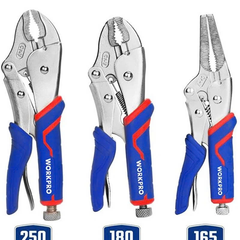 Bộ kìm có răng khóa, bằng thép CR-V (1 SET = 3 cái) Workpro WP201003