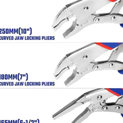 Bộ kìm có răng khóa, bằng thép CR-V (1 SET = 3 cái) Workpro WP201003