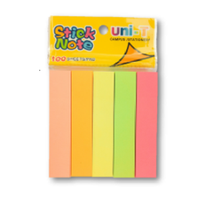 Giấy Note 5 màu dạ quang Uni -T