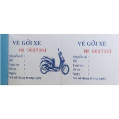 Phiếu giữ xe có số (100 tờ)