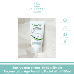 Sữa rửa mặt chống lão hóa Simple Regeneration Age Resisting Facial Wash 150ml